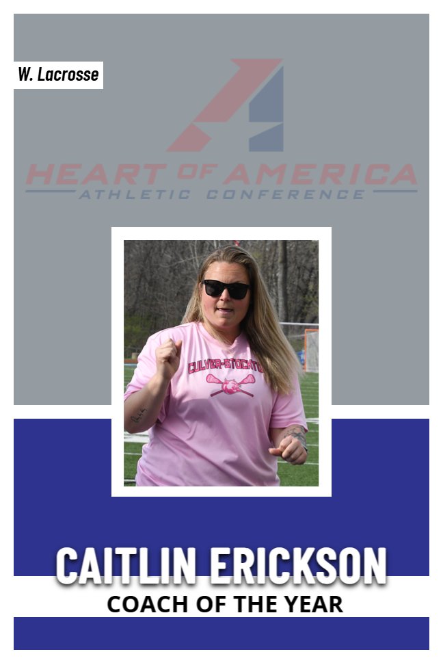 Congratulations to Coach Erickson of <a href="/CSCWomensLax/">C-SC Women’s Lacrosse</a> on her second Coach of the Year honor.

<a href="/CSC1853/">Culver-Stockton</a> <a href="/CSCAlumni/">C-SC Alumni</a> #GoWild