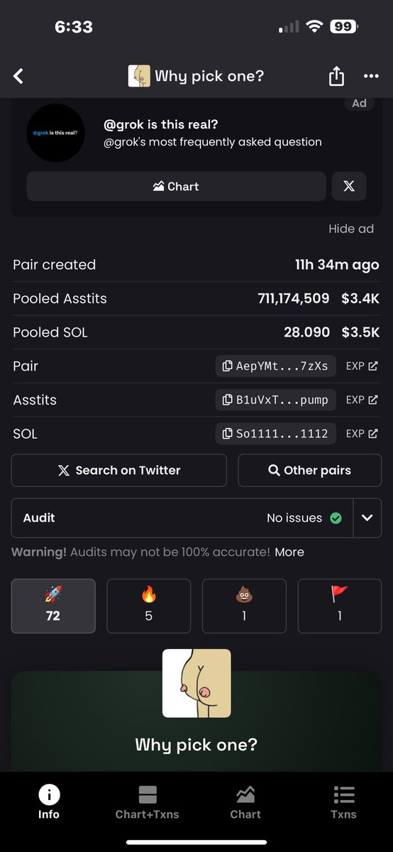 JBmeta's tweet photo. Crash and Burn? Or To The Moon?!
Well Iโm a degen on this one!
$asstits
B1uVxTVf8XiYyfYXHmc4cqwR2wUkRHzj8cCoKvyNpump
#asstits #pumpswap #crypto #SOL #Solana #memecoin #CryptoPump #pump #bullish #Tothemoon #CryptoTrading #stinkdex https://t.co/HW2mPBcyVn