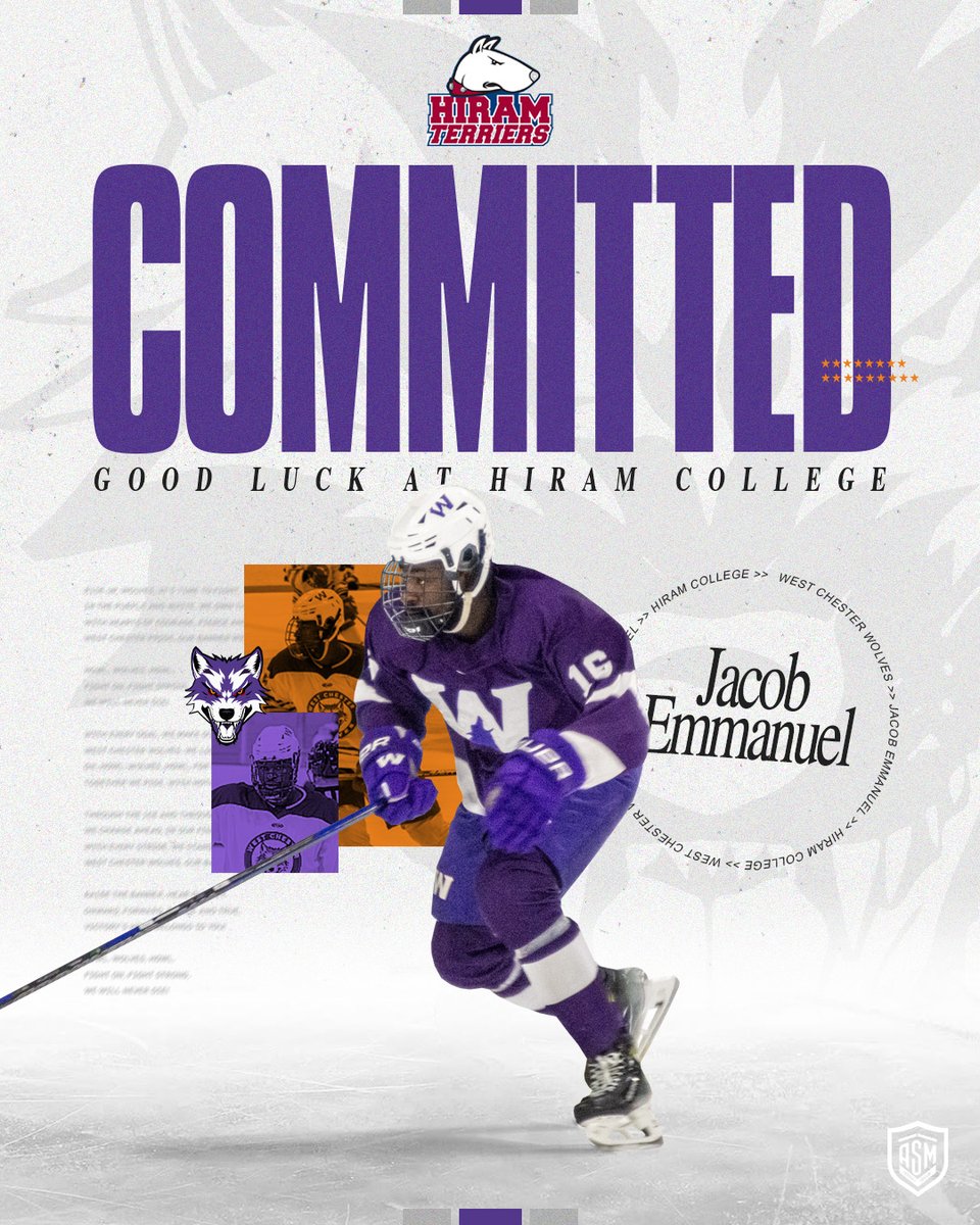 📣COMMITMENT NEWS📣 Wolves forward Jacob Emmanuel has committed to Hiram College (NCAA DIII) for 2025-26! 🐺🔒

📰 westchesterwolves.com/2025/04/16/wol…

🚨 Hockey ID Camp: April 25-27, 2025
📍 PNY North Sports Arena | Open to 2005-2010 birth years
🔗 Register now: asmhockeygroup.com/post/asm-hocke…
