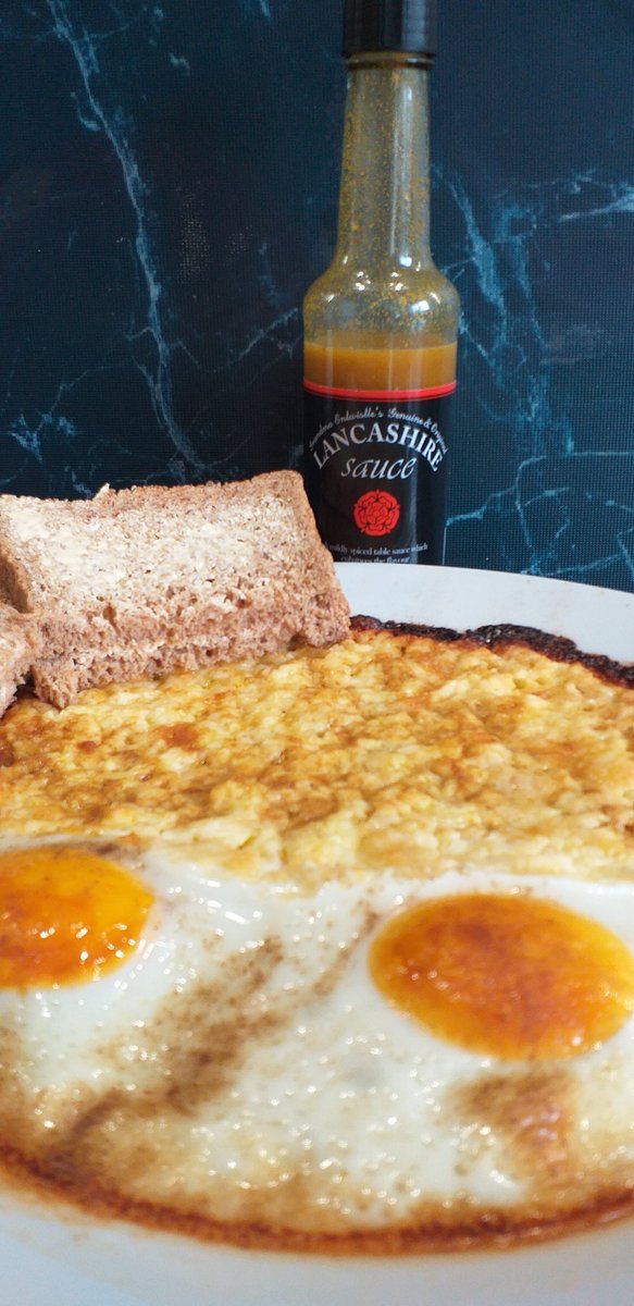 Does anyone else have oven baked Lancashire Crumbly Cheese n' Eggs ? #lancashire #lancashirefood #properfood #tastyfood #traditionalfood #cheese #eggs #lancashiresauce #foryou #fypシ