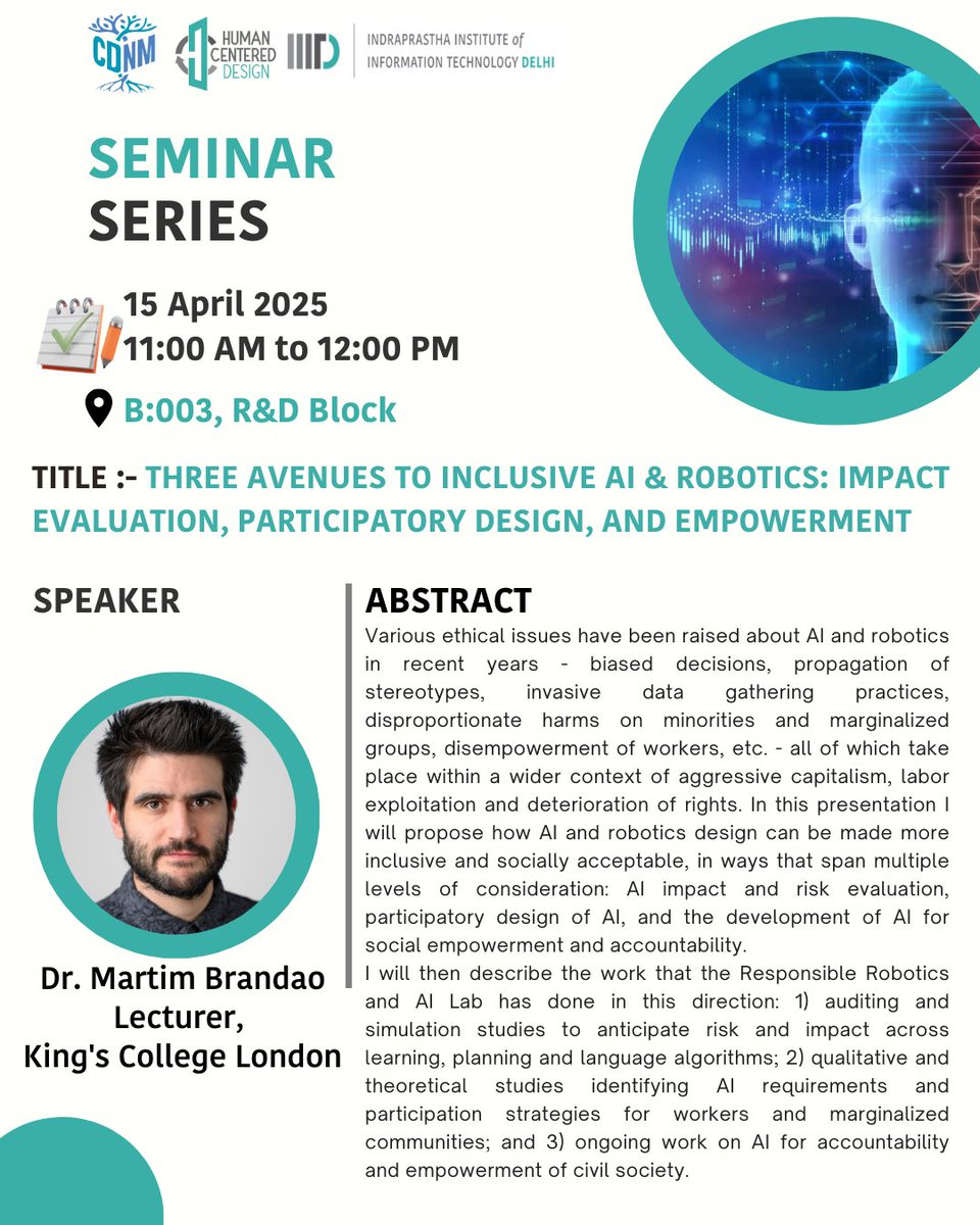 Center for Design and New Media (CDNM), IIIT-Delhi tweet media