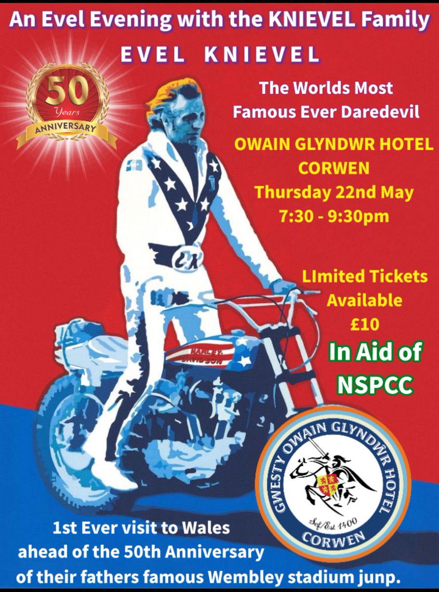 ⓇⒾⒹⒺ CYMRU MCC Evel Knievels charity event tweet media