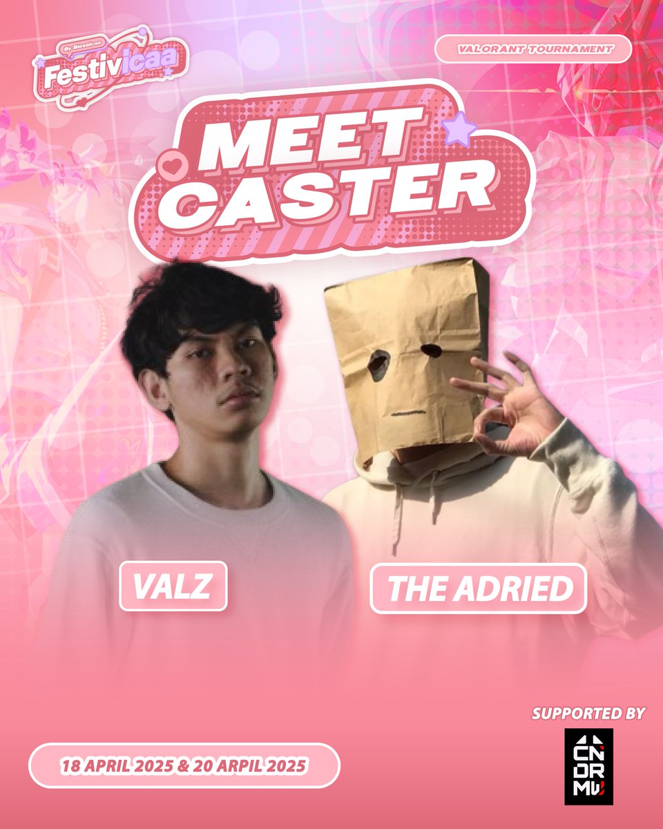 CNDRMW_Prod's tweet photo. Valz (@notvalzz)
The Adried (@theadried)

Give them a BIG APPLAUSE!! 👏👏👏

#Festivcaa #CNDRMW #VtuberID #ValorantIndonesia #Valorant https://t.co/2UUAh9QqnJ