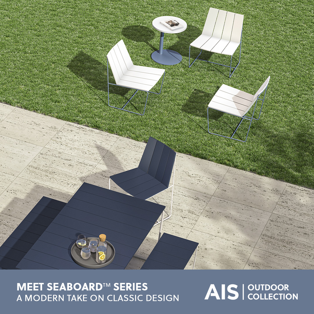 Seaboard reimagines the Adirondack with HDPE slats that feel like wood—without the upkeep. Paired with a steel frame, it’s ready for anywhere work takes you.​

Seaboard Series: ais-inc.com/products/seabo…

Dine, meet, lounge in comfort.

#AISOfficeFurniture #AISOutdoor #WorkAnywhere