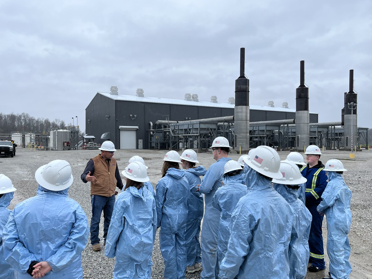 We had fun hosting 7th grade technology students from the Union Local S.D. on a tour of our Seneca Compressor Station in Belmont County, Ohio. Compressor stations keep #natgas flowing at specific pressures and volumes through a pipeline. We love educating the next generation(s)!
