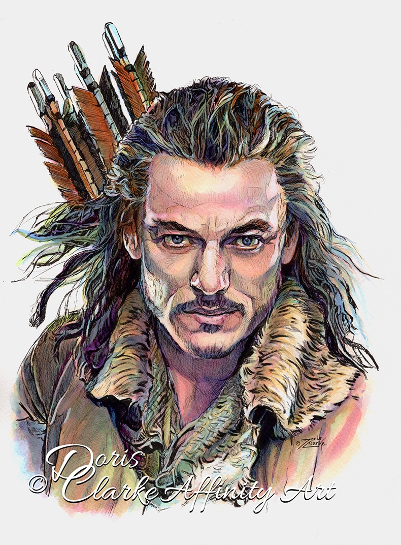 dorisaclarke's tweet photo. (c) "Bard the Bowman" - The Hobbit - Luke Evans. 9" x 12" - pen/ink &amp; liquid watercolour. The main hero from the movie and another character study for the art book I am working on😊.  #bardthebowman #thehobbit #fantasyart #lukeevans #perthartist #traditionalart https://t.co/wg5542nnQH