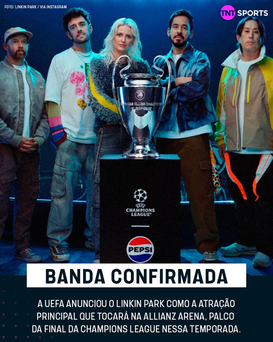TNTSportsBR's tweet photo. Música de qualidade confirmada na final da #CasaDaChampions! 🔥👏 E aí, curte a banda americana? 🤘 https://t.co/oF2Fl0pY6f