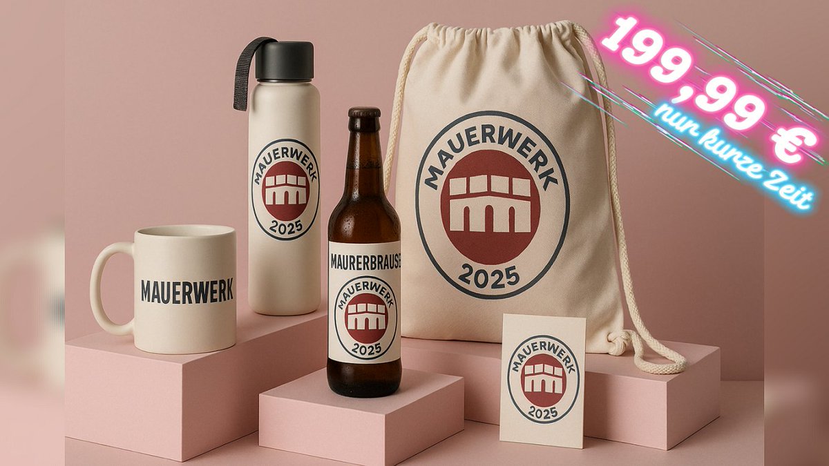 MAURERBRAUSE Bundle – Limited Clutch Edition 🧱🧃

• 16 Flaschen Maurerbrause
• 1 stylischer Jutebeutel
• 1 Tasse
• 1 Thermokanne
• 1 handsignierte Karte vom kompletten MAUERWERK-Team

Für alle, die nicht nur spielen, sondern mauern.

GET IT NOW! 👀
maurerbrause.carrd.co