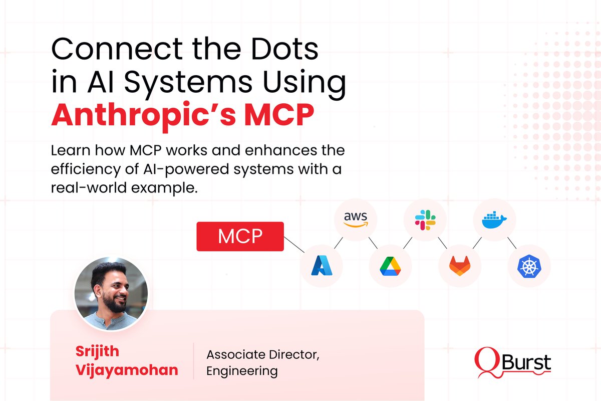 Integrating LLMs with dynamic, real-time data has long been a complex engineering challenge. In this blog post, our Associate Director of Engineering, Srijith Vijayamohan, breaks down how MCP works using a real-world example. Learn more here: bit.ly/42za8VI
