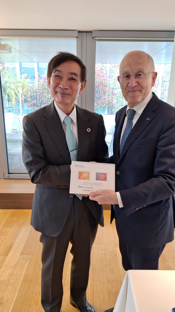 Productive meeting with Mr.Philippe Wahl, CEO of <a href="/GroupeLaPoste/">La Poste Groupe</a>. I thanked him for #France' s strong support of <a href="/UPU_UN/">Universal Postal Union</a> and our excellent cooperation. We also discussed the #Abidjan Cycle and preparations for the 28th #UPUCongress in #Dubai.