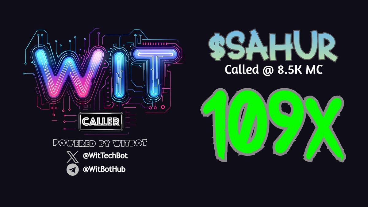 $Sahur called @ 8.5K MC

DNrmDMs2czDaAwgzg2BmvM7Jn5ZqA6VN5huRqCrSpump

t.me/WitBotHub