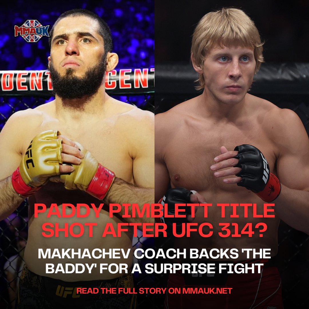 WeAreMMAUK's tweet image. Title shot for 'The Baddy'?! 🔥 The buzz is REAL after his UFC 314 win. Even Makhachev's coach is on board! Could Pimblett be next? #PaddyPimblett #UFC #TitleShot