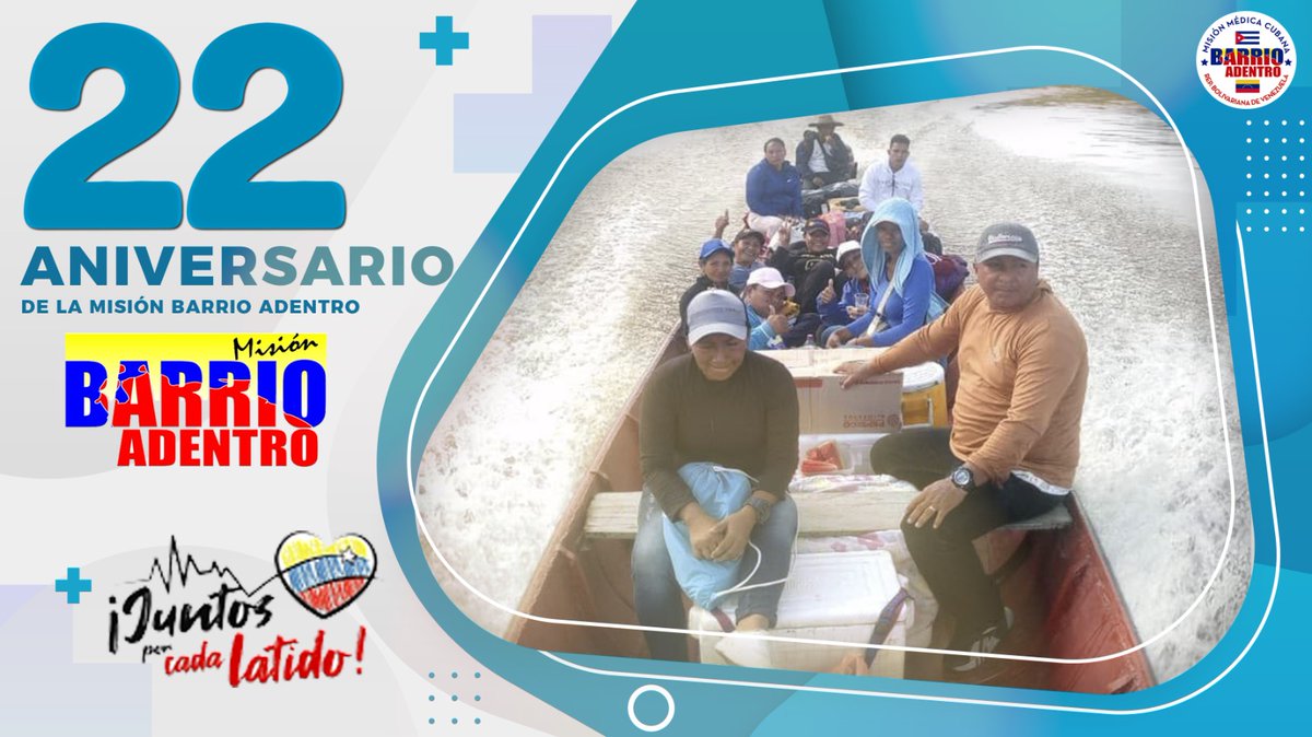 Los médicos cubanos seguimos el legado de nuestro Comandante en Jefe, llevar salud a los más oscuros rincones del mundo. Llevamos la vida y la esperanza a los más necesitados. ¡¡Somos solidarios, somos humanos!! #AniversarioXXIIBarrioAdentro #JuntosPorCadaLatido #CubaCoopera