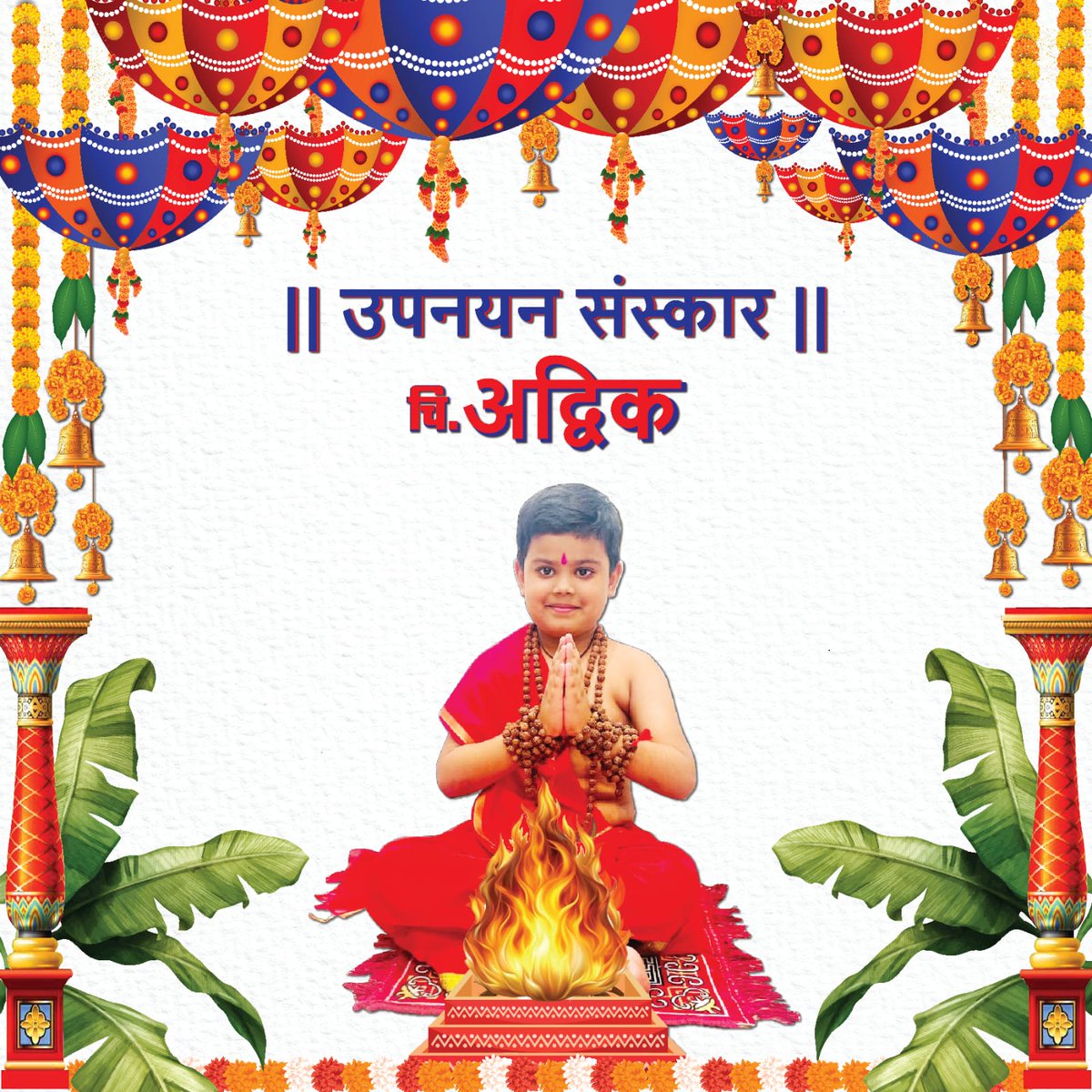 ceraphics's tweet photo. Thread Ceremony Invitation (Upanayan Sanskar)
.
Another beautiful milestone designed by Ceraphics Digital! 📸✨
.
We’re honored to have created a heartfelt Selfie Banner for little Aadwik Garg’s Thread Ceremony (Upanayan Sanskar).
.
#upanayansanskar #threadceremony https://t.co/eaZ5pHTFIL