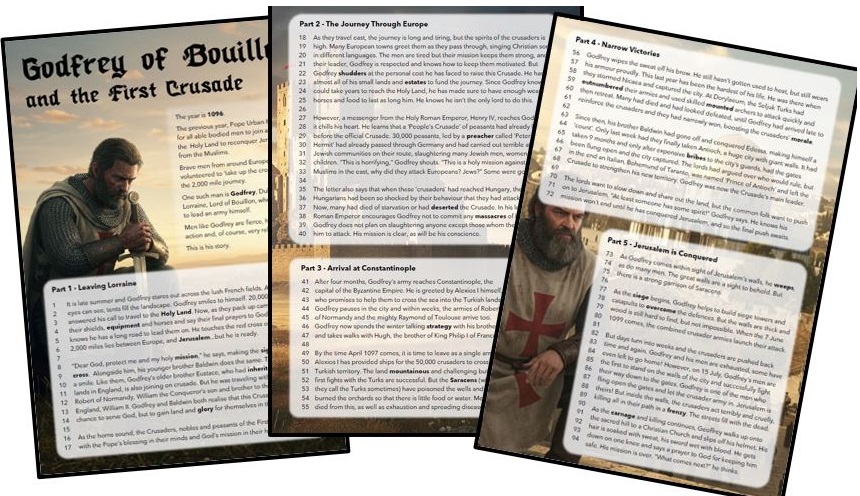 andyhassan1985's tweet photo. Teaching Crusades? I use storytelling to teach the events &amp; consequences of the First Crusade through Godfrey of Bouillon's eyes. Kids found this really interesting. Here's the PDF story: https://t.co/F9b6hvXVkq and the full lesson: https://t.co/ACJ12ehG9y #historyteacher https://t.co/k3NBm9GQsa