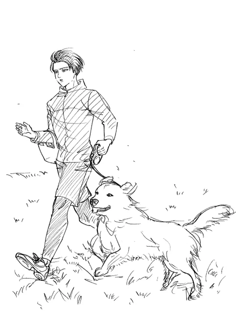 全ての人間が飼い主くらい速く走れると信じているごきげんな犬 