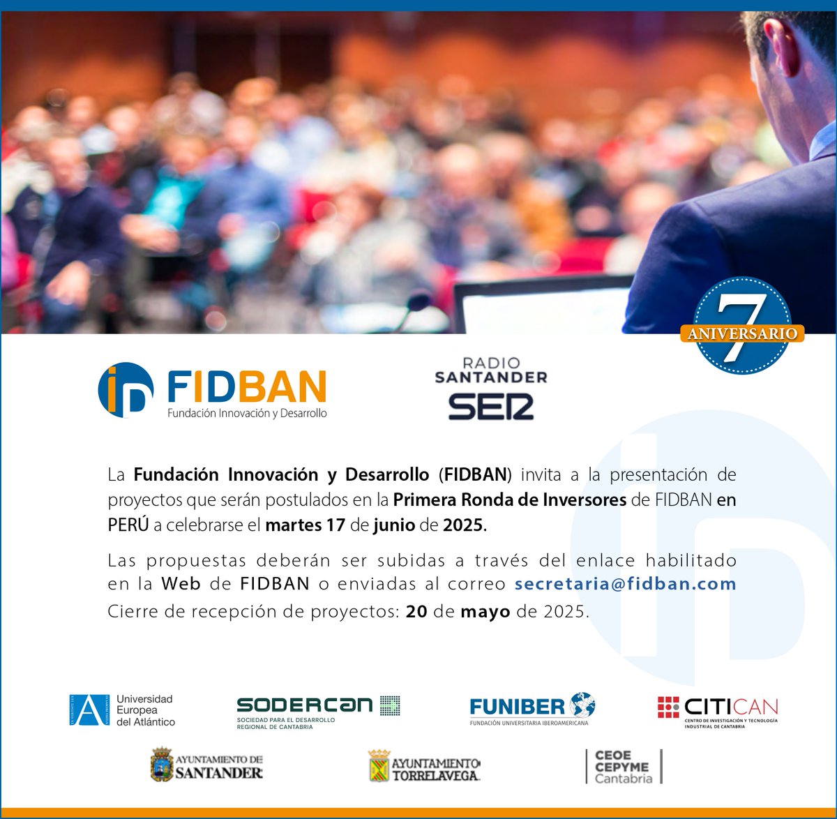 Abierto el plazo para presentación de startups a la nueva Ronda de Inversores de FIDBAN en Perú
👉Lee la noticia completa en nuestra página web: fidban.com
