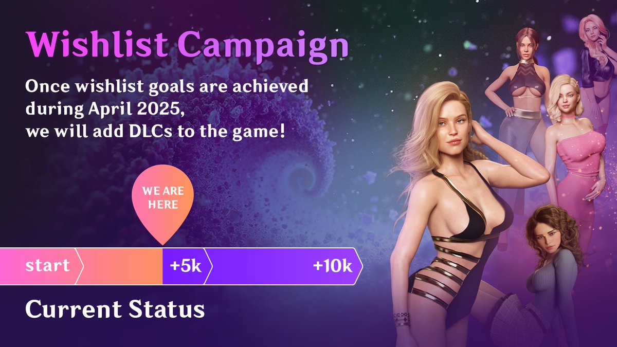 🚨 Wishlist Campaign Update! 🚨
Lust Academy Season 4 is coming May 8! 💜
We’re close to 5K wishlists—help us unlock exclusive DLC!
10K = a whole new magical adventure! 🧙‍♂️
bit.ly/april_wishlists
🎯 Wishlist now &amp; spread the word!