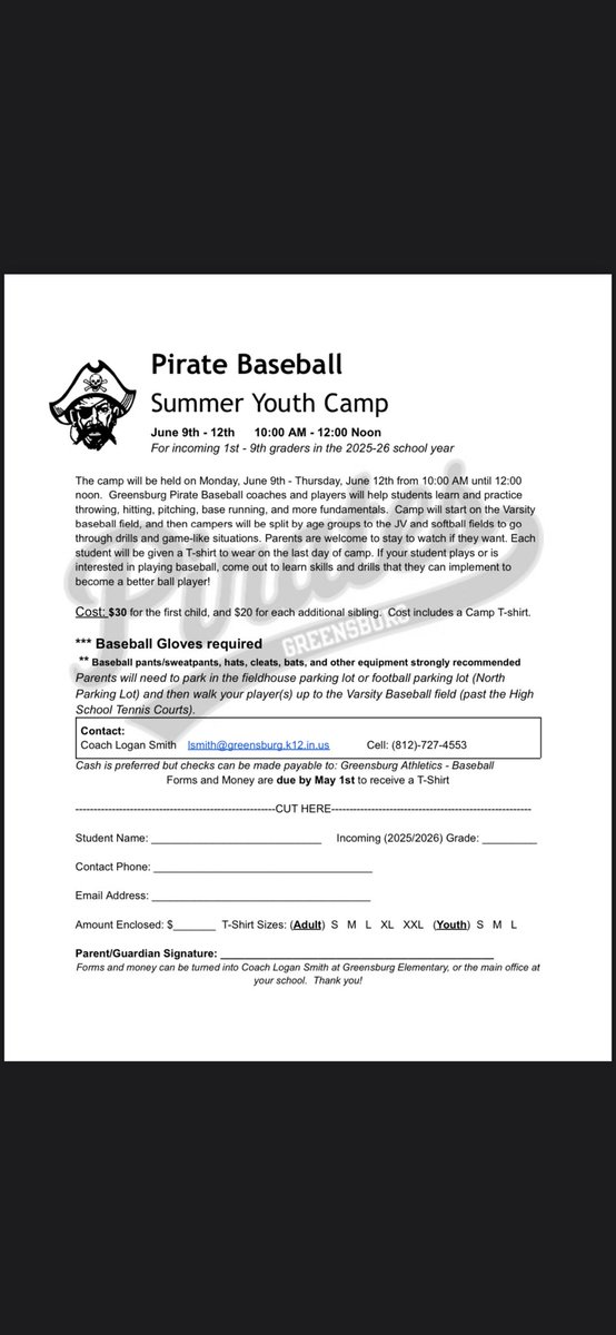 Greensburg Pirates Baseball tweet media