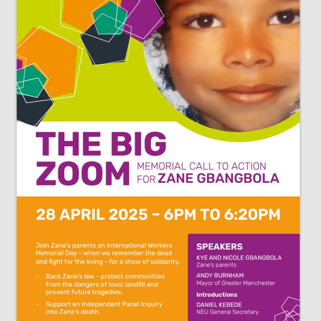 Shelly Asquith (@shellyasquith) on Twitter photo This is a call to action!
Whether or not you know the <a href="/TruthAboutZane/">TAZ 👼🏽 🌺</a>, please join us for this 20 min zoom call. Find out more, and join the campaign for truth and protections.
<a href="/DanielKebedeNEU/">Daniel Kebede</a> and <a href="/AndyBurnhamGM/">Andy Burnham</a> will join.
We want to make it as big as possible! This is a call to action!
Whether or not you know the <a href="/TruthAboutZane/">TAZ 👼🏽 🌺</a>, please join us for this 20 min zoom call. Find out more, and join the campaign for truth and protections.
<a href="/DanielKebedeNEU/">Daniel Kebede</a> and <a href="/AndyBurnhamGM/">Andy Burnham</a> will join.
We want to make it as big as possible!