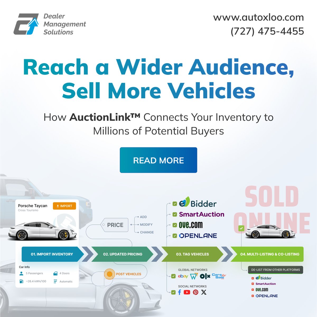 autoxloo's tweet photo. Traditional marketing limits your audience—AuctionLink™ by Autoxloo connects your inventory to millions of active buyers on top online auto auctions like OVE, ADESA, and Smart Auction.

learn more: https://t.co/FKyvmynJ9E https://t.co/vOf8T0x6sZ