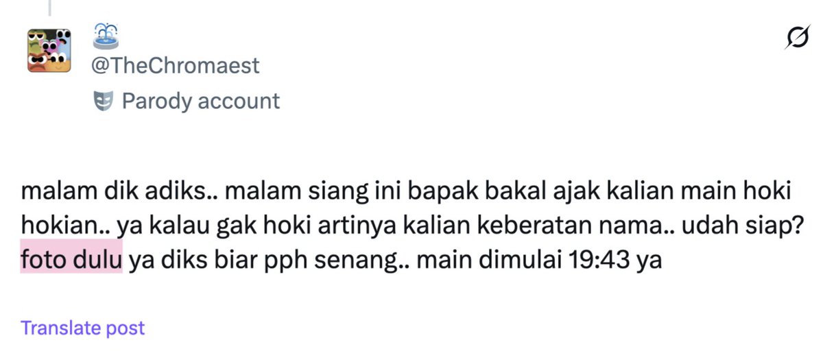 Gen Z: PAP.
Ngkoh ngkoh: foto dulu ya..