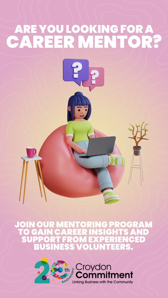 Croydon Commitment (@ccommitment) on Twitter photo Are you over 18 and living, working, or studying in Croydon? Do you want to advance your career with guidance from experienced professionals? 👀
➡️Join our program and receive up to 20 hours of mentoring fit around your schedule.
Get involved 👉 info@croydoncommitment.org.uk Are you over 18 and living, working, or studying in Croydon? Do you want to advance your career with guidance from experienced professionals? 👀
➡️Join our program and receive up to 20 hours of mentoring fit around your schedule.
Get involved 👉 info@croydoncommitment.org.uk