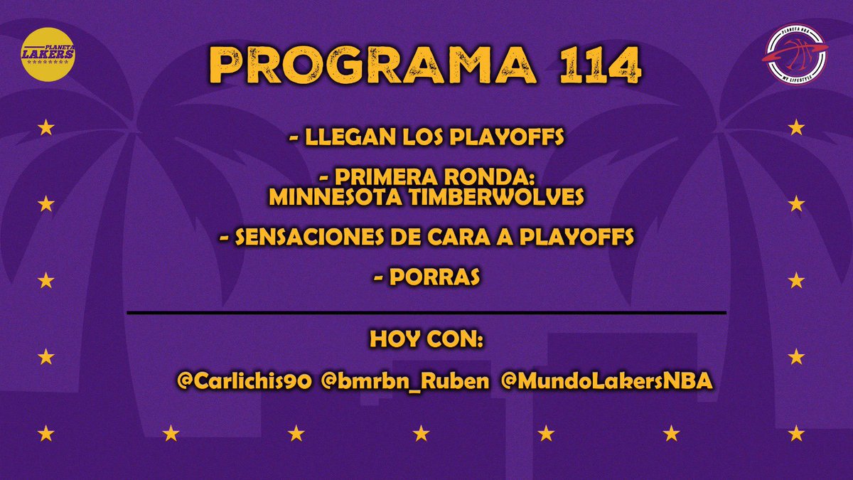 Planeta Lakers (@planeta_lakers) on Twitter photo 🚨Programa 114 disponible ✅
🎙️ <a href="/Carlichis90/">Carlos Morillas</a>
🎙️ <a href="/bmrbn_Ruben/">Rubén García</a>
🗣️La novedad:
🎙️ <a href="/MundoLakersNBA/">Mundo Lakers</a>
🧡 Ivoox: go.ivoox.com/rf/145141477
💚 Spotify: open.spotify.com/episode/7BeeeF…
<a href="/Alvaro_varito/">Álvaro</a> sigue con nosotros, pero ayer no pudo estar 😜
#LakeShow
Siempre de la mano de <a href="/PlanetaNBA/">PlanetaNBA</a> 🚨Programa 114 disponible ✅
🎙️ <a href="/Carlichis90/">Carlos Morillas</a>
🎙️ <a href="/bmrbn_Ruben/">Rubén García</a>
🗣️La novedad:
🎙️ <a href="/MundoLakersNBA/">Mundo Lakers</a>
🧡 Ivoox: go.ivoox.com/rf/145141477
💚 Spotify: open.spotify.com/episode/7BeeeF…
<a href="/Alvaro_varito/">Álvaro</a> sigue con nosotros, pero ayer no pudo estar 😜
#LakeShow
Siempre de la mano de <a href="/PlanetaNBA/">PlanetaNBA</a>