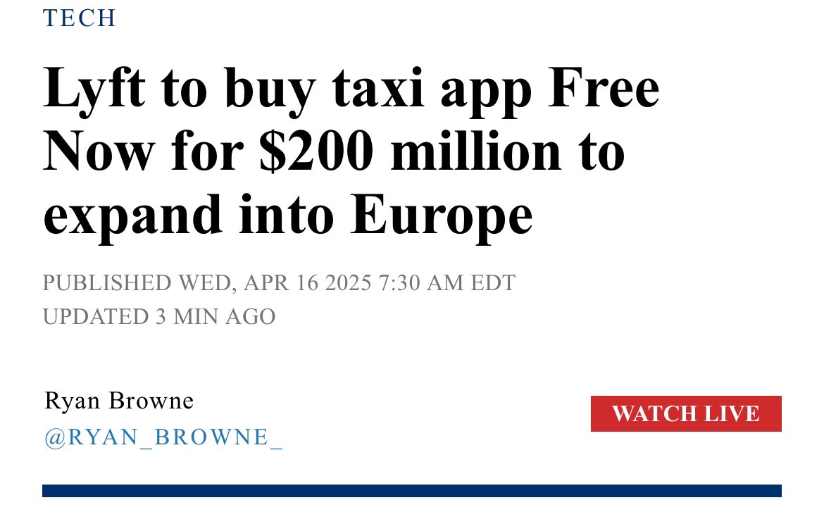 Lyft acquires Freenow from BMW &amp; Mercedes-Benz joint venture in Europe.

RIP to all of Mercedes-Benz mobility portfolio of the 2010s: Car2go, MyTaxi, Moovel, Beat, etc.

Where there is no vision, the people will perish.