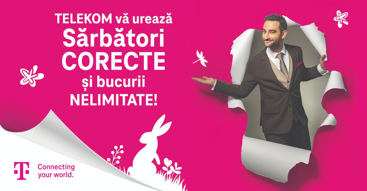 telekom_ro's tweet photo. Trimite urări, sună, filmează, postează și trăiește momentele aproape de cei dragi.
Îți dorim un Paște conectat la tot ce contează și deconectat de la tot ce poate aștepta.
#PasteFericit #TelekomMobile https://t.co/4IG3iT92O8