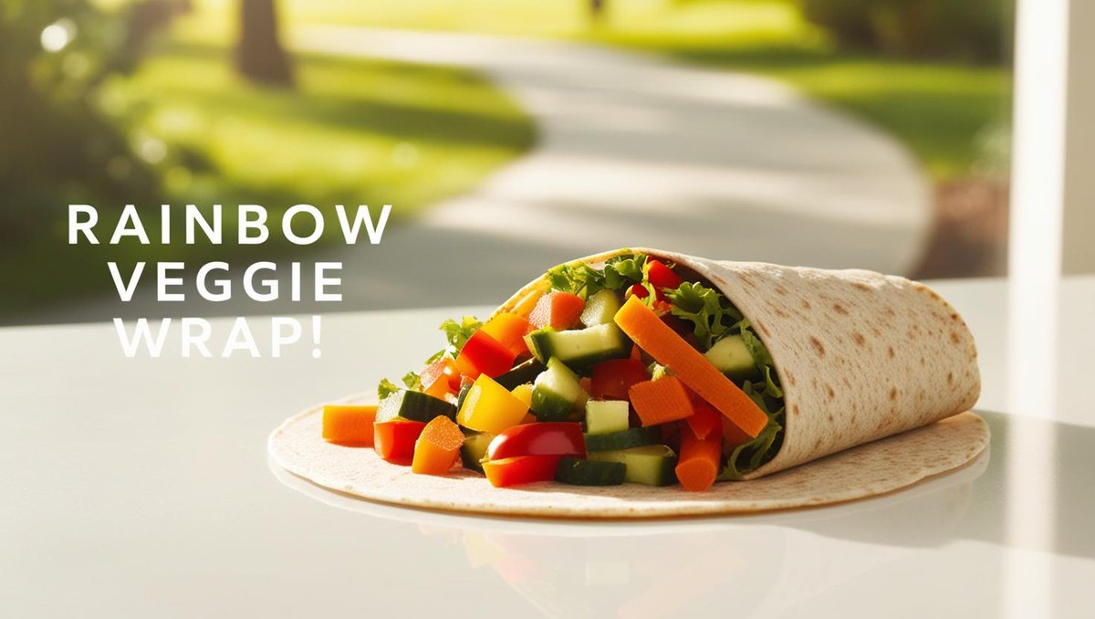 HealthParadox1's tweet photo. Colorful Lunch Idea 
Brighten your plate with a rainbow veggie wrap! I filled it with carrots and peppers for a colorful lunch before a midday jog. What’s your colorful lunch idea for Wednesdays? Share your dish below! https://t.co/GHyMfWwpo4