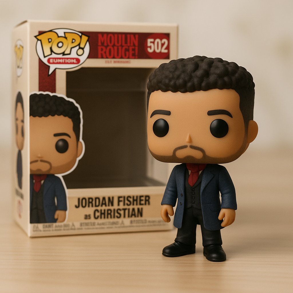Awnn 🥹 já queremos um Funko Pop do Jordan Fisher como Christian em Moulin Rouge! ✨

(imagem gerada por IA)