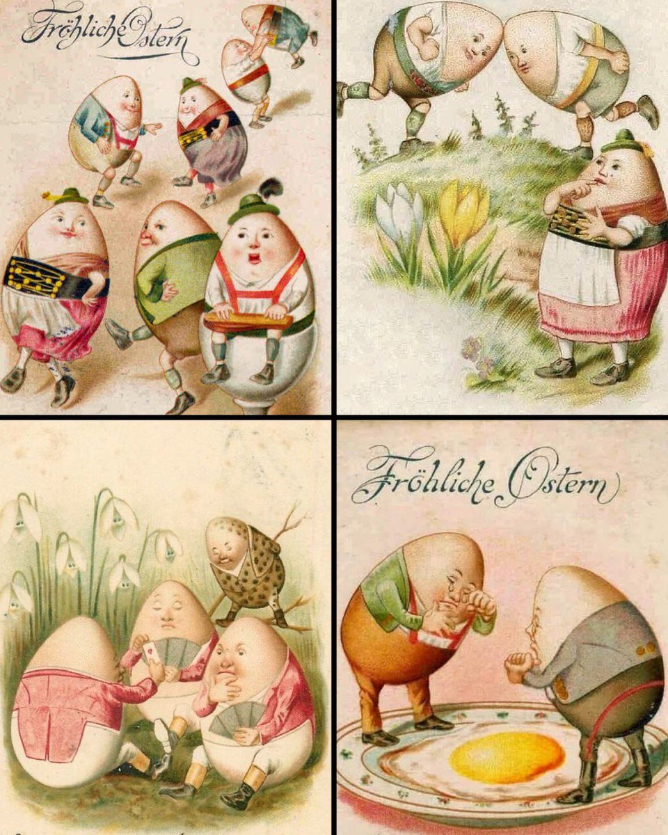 TitaniasRealm's tweet photo. Egg people on vintage Easter cards https://t.co/V3MdYWNFbW
