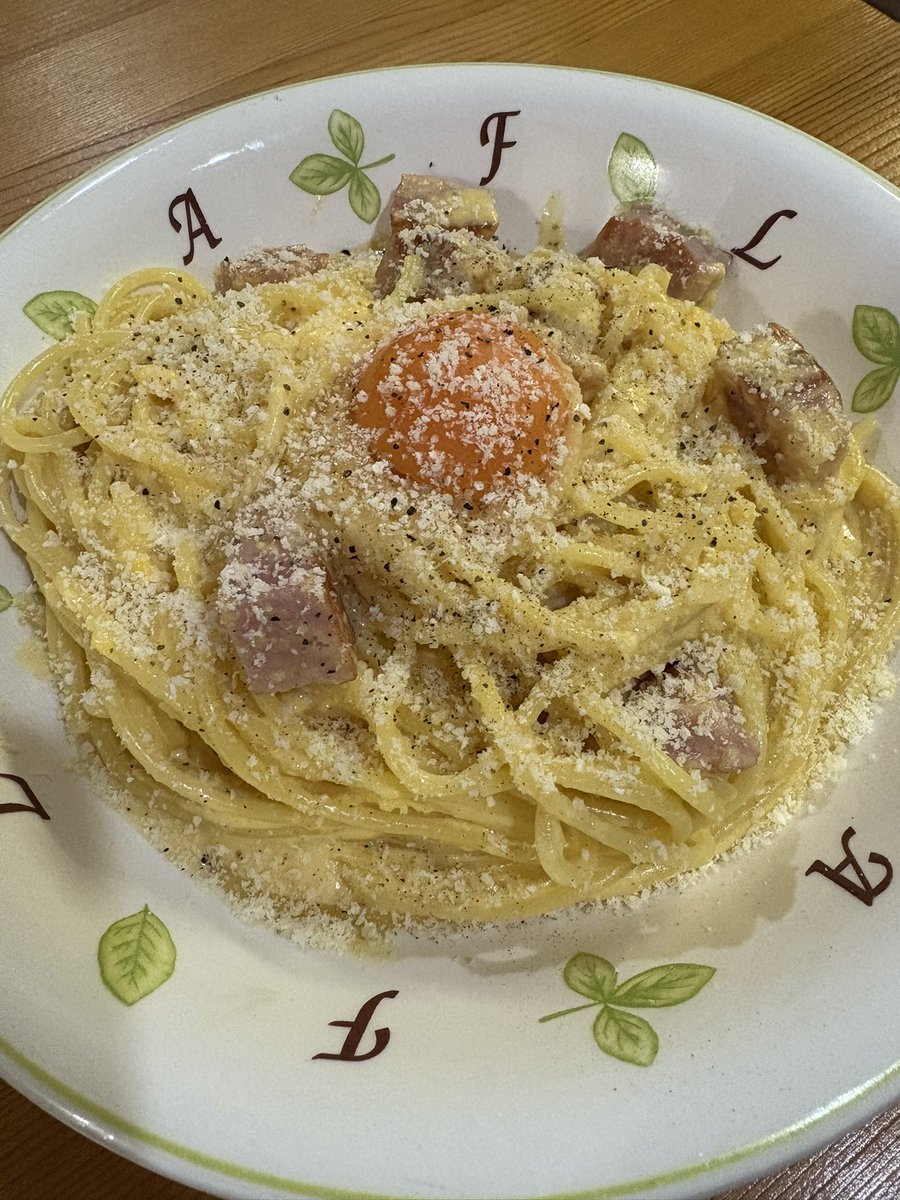 濃厚カルボナーラ作った🧑‍🍳