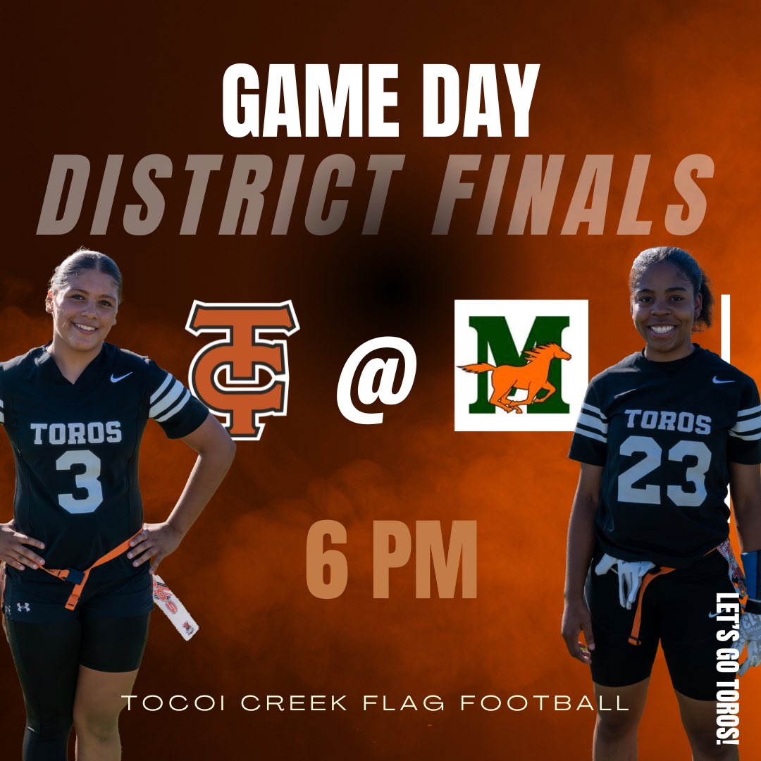 District Finals! Come out to support your Toros take on Mandarin today! Horns up! 🤘

📍Mandarin HS
⏱️6PM