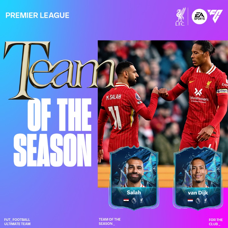 LFC's tweet photo. Bossing it all season 🤜🤛

Vote for our 7 Reds in the @easportsfc Premier League Team of the Season 🗳️

#TOTS | #FC25