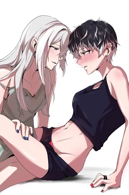 リックさんが私のにょたゆもの絵にSS付けてくれましたリクで描いた元絵 