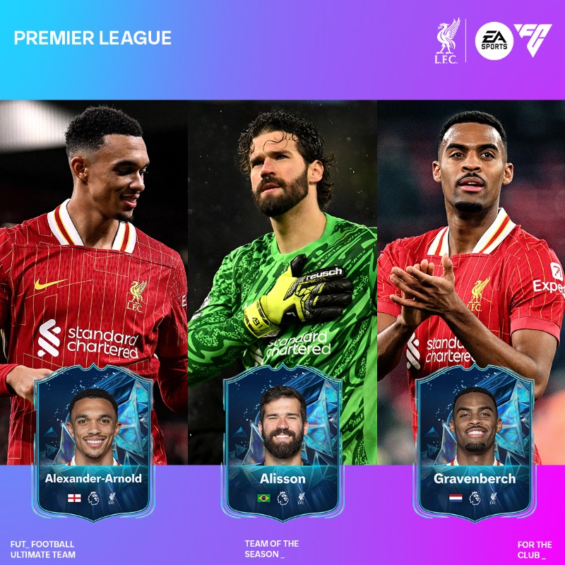 LFC's tweet photo. Bossing it all season 🤜🤛

Vote for our 7 Reds in the @easportsfc Premier League Team of the Season 🗳️

#TOTS | #FC25