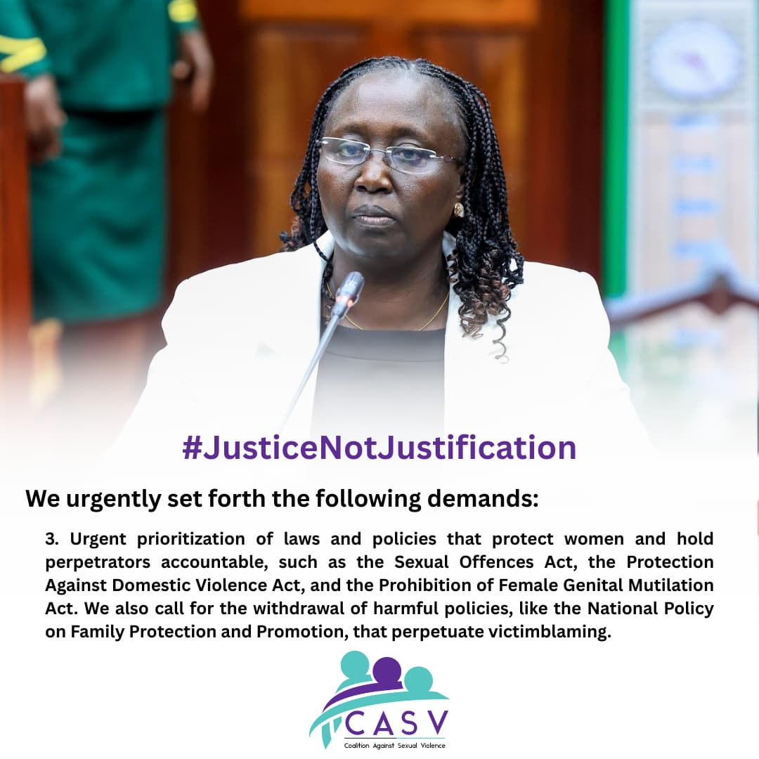 Adsock_Kenya's tweet photo. @CoalitionAgSV @WanguKanjaF @CREAWKenya @KELINKenya @IMLU_org @FloneInitiative @oxfaminKE @utu_wetu Leadership must prioritize survivors, uphold justice, and actively work towards gender equality. Women's lives are not up for debate. We demand leadership that protects, not excuses.
#JusticeNotJustification https://t.co/azcYIsBV9f