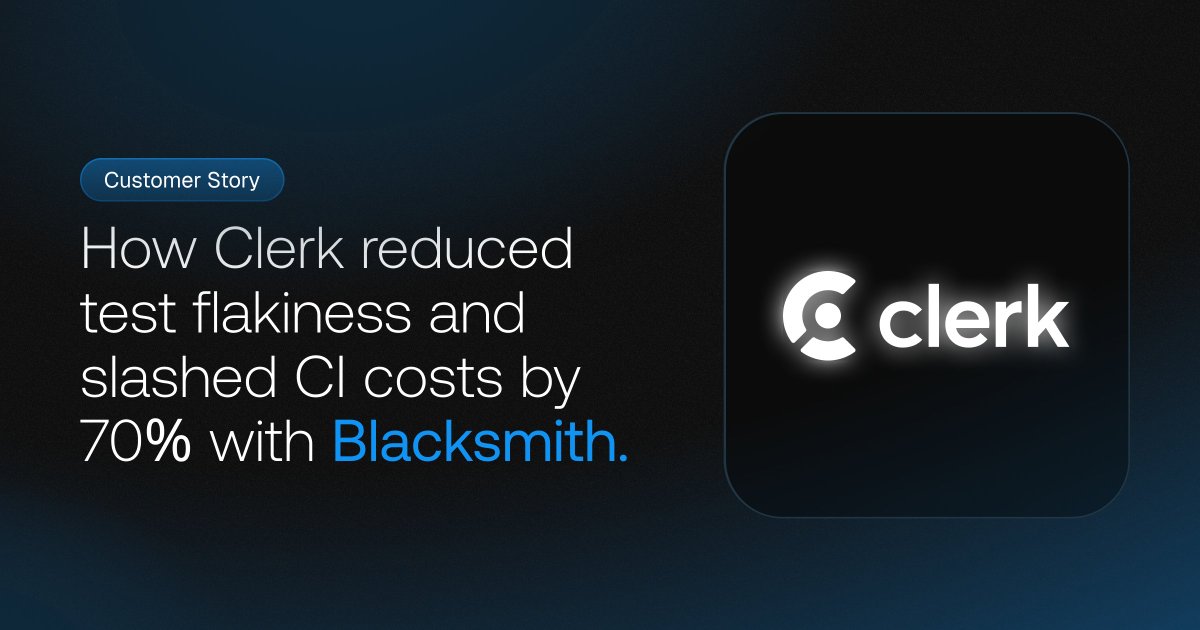 <a href="/ClerkDev/">Clerk</a>'s open source repository, which contains all their JavaScript SDKs, runs all its integration tests on Blacksmith.

Here's the story of how their GitHub Actions became so fast that for a brief moment it became the hottest topic in their internal Slack...