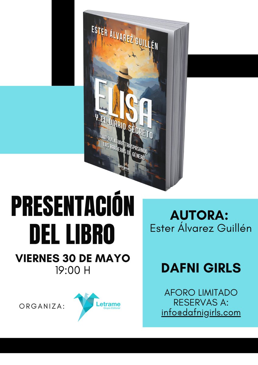 La primera presentación de mi libro #ElisaYelDiarioSecreto 📖  será en MADRID, el viernes 30 de mayo, en <a href="/DafniGirls/">Dafni Girls</a> 👠.

¡Id reservando que hay plazas limitadas!🤩

#crossdressing #librosLGBTI 🏳️‍⚧️🏳️‍🌈