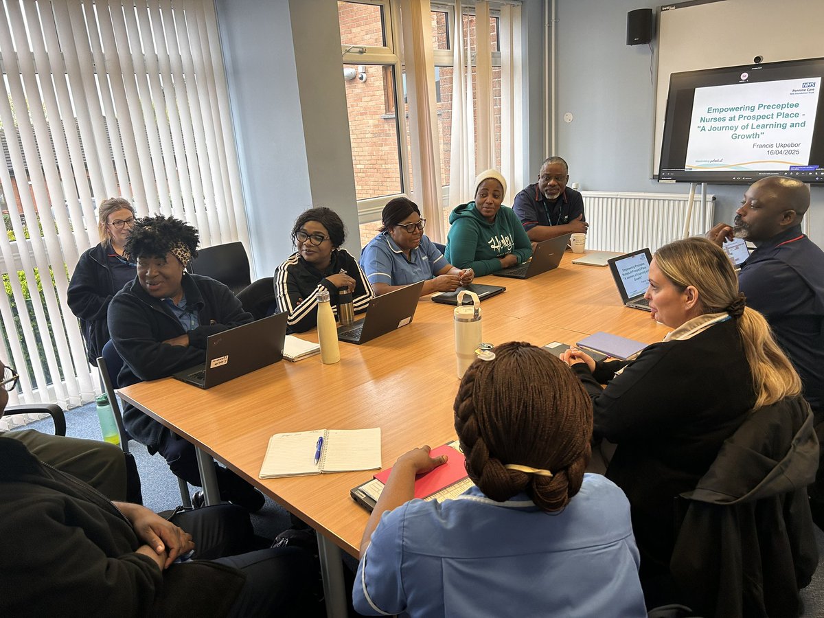 Francis Ukpebor (@francisukpebor) on Twitter photo Great start of the day catching up with our Preceptee nurses to discuss about their journey, learning, experiences and growth. Afternoon session packed with Enhanced Care Observation training. #qualitycare #PennineCarePeople <a href="/Louisa_McNair/">Dr Louisa McNair</a> <a href="/SarahJLeah/">Sarah Leah</a> <a href="/PennineCareNHS/">Pennine Care NHS FT</a> Great start of the day catching up with our Preceptee nurses to discuss about their journey, learning, experiences and growth. Afternoon session packed with Enhanced Care Observation training. #qualitycare #PennineCarePeople <a href="/Louisa_McNair/">Dr Louisa McNair</a> <a href="/SarahJLeah/">Sarah Leah</a> <a href="/PennineCareNHS/">Pennine Care NHS FT</a>