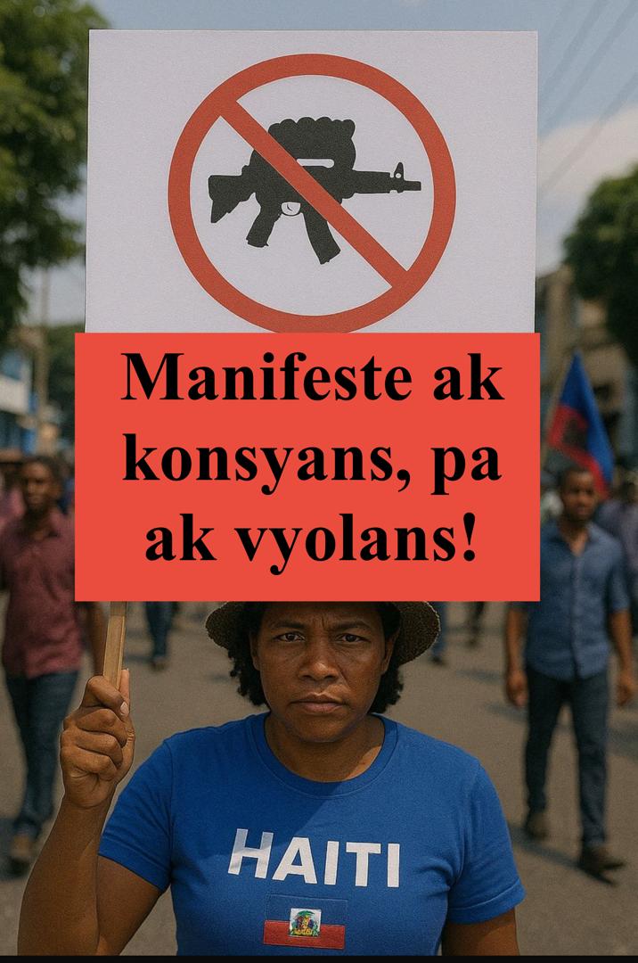 Manifestation pasifik se yon #Dwa konstitisyon bay sitwayen yo pou eksprime mekontantman yo parapò ak iresponsablite #LETA a. Men li pa bay #DWA nonplis pou sitwayen yo pote #ZAM. Parapò AK kontèks la fò n evite enfiltrasyon epi veye pou gang yo pa pran plis teritwa.