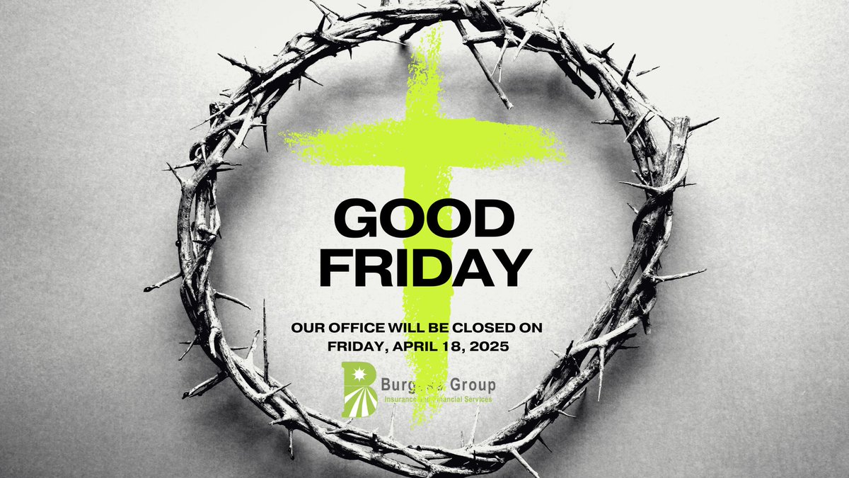 NsurewithDustin's tweet photo. Our offices will be closed for Good Friday. We want to wish you a blessed Easter weekend! https://t.co/YVgpNhMXh3
