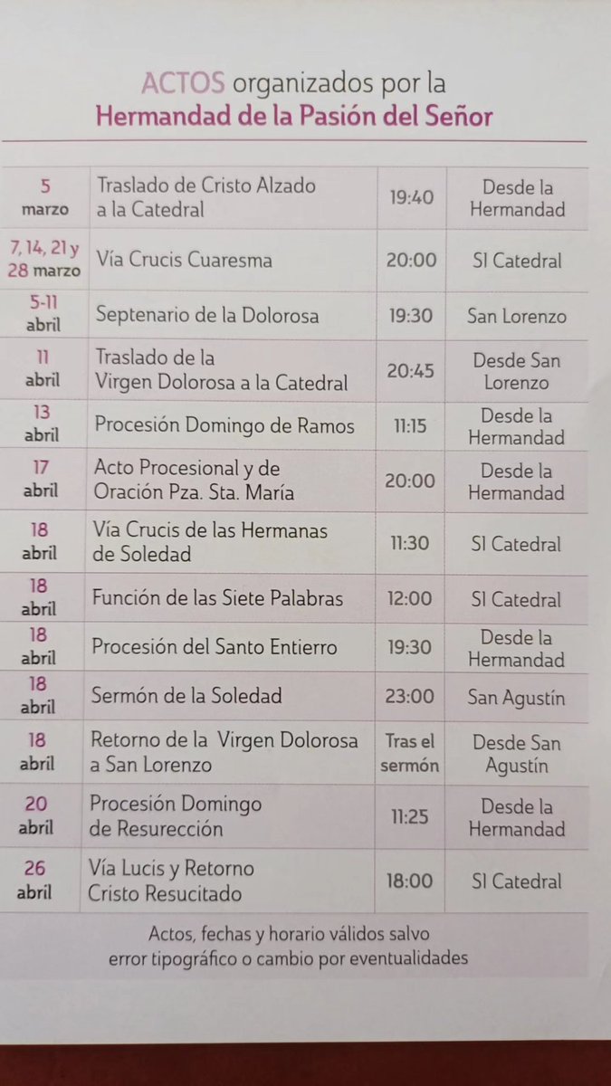 Mucha atención. Información importante.