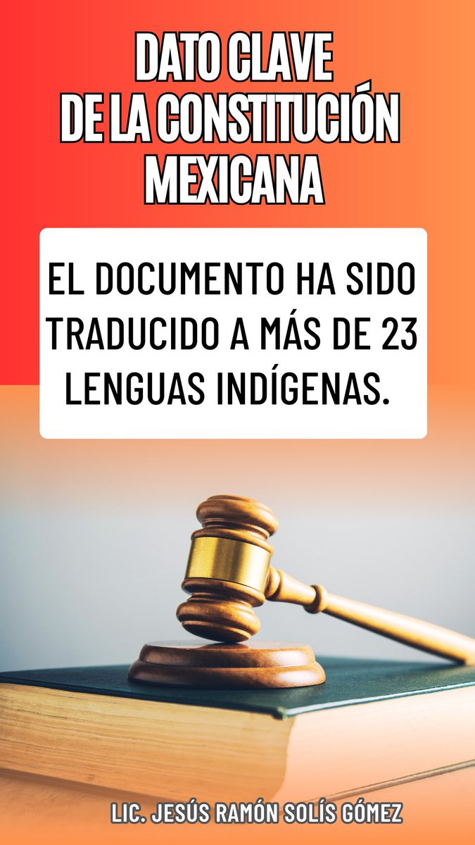 ⚖️#DatoClave 
La #constitucionmexicana ha sido traducida a 23 lenguas indígenas.