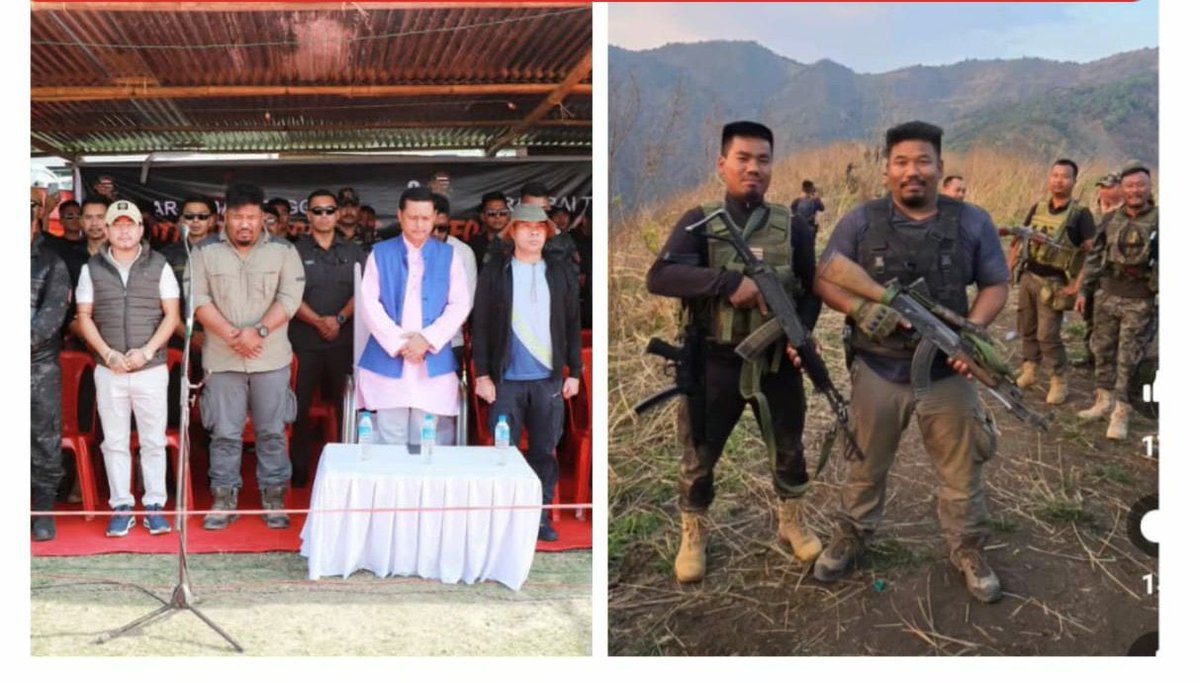 KimmiKhs's tweet photo. The active participation of @MaharajaManipur in Manipur Violence is an established fact by now. He categorically stated that his party #ArambaiTenggol will resume the terrorist acts. Is there no law that can convict Meitei criminals who are spearheading the attacks on minorities? https://t.co/7D78PSiA6W