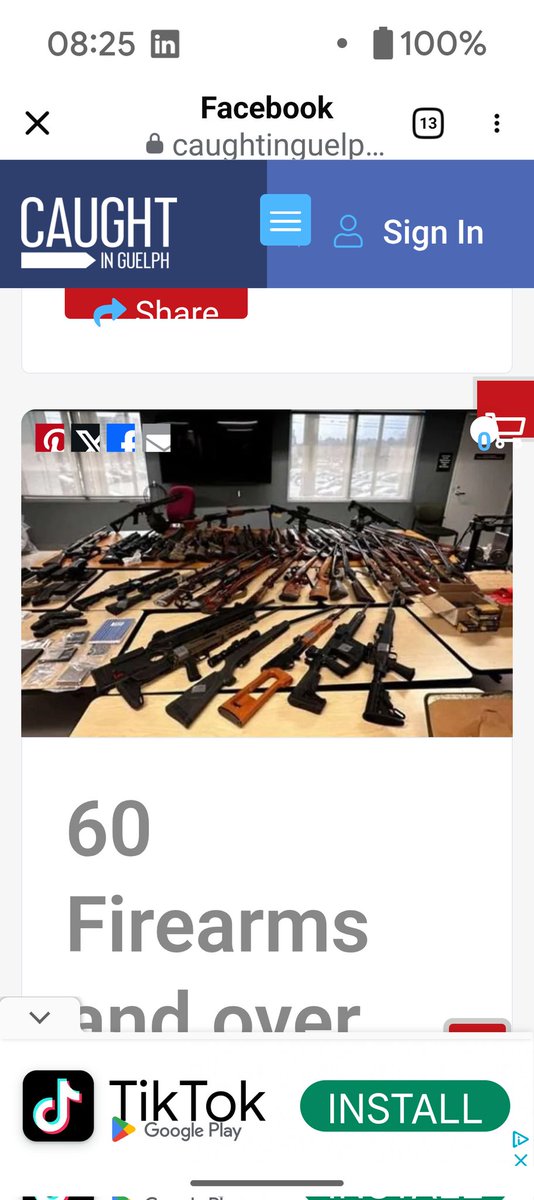 Well done, <a href="/GuelphPolice/">Guelph Police Service</a> !!! This once again proves my point—loud and clear. Not 1… not 2… not even 10 or 20… but 60 illegal guns seized and four arrests made—and yet, two were released on bail?! <a href="/PierrePoilievre/">Pierre Poilievre</a>
This is madness!!! 
caughtinguelph.com/60-firearms-an…