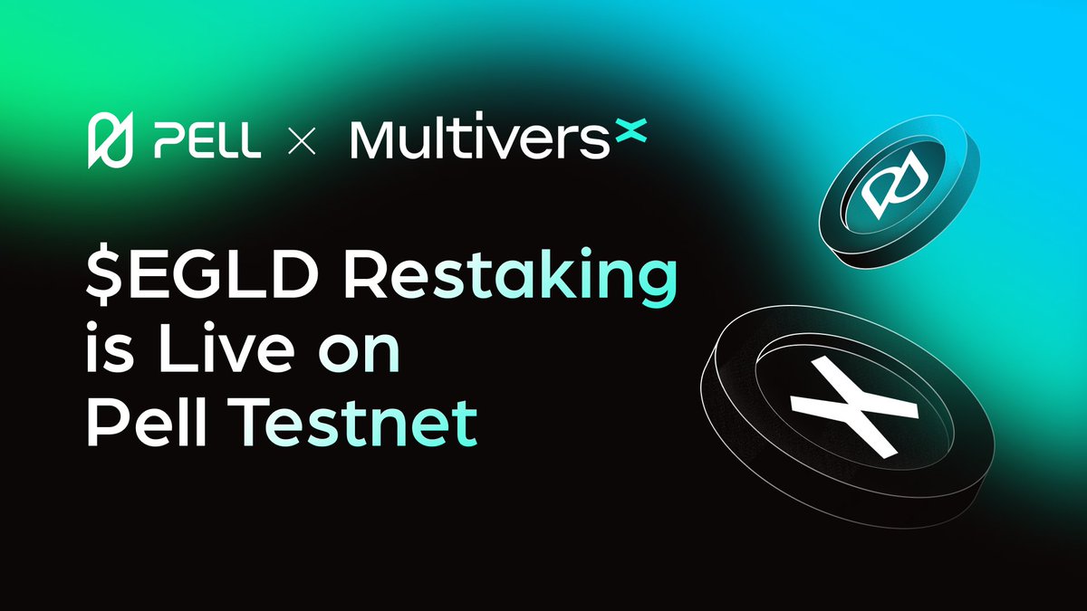 Pell Network | BTC Restaking (@pell_network) on Twitter photo 🚨 $EGLD Restaking is now LIVE on Pell Testnet <a href="/MultiversX/">Multiversᕽ</a> !
Unleash your EGLD and restake like never before 💥
🔗 Dive in now: test.pell.network
🎯 Restake. Earn. Repeat.
🔥 Powered by Pell – the omnichain restaking network unlocking EGLD’s full potential.
#Pell 🚨 $EGLD Restaking is now LIVE on Pell Testnet <a href="/MultiversX/">Multiversᕽ</a> !
Unleash your EGLD and restake like never before 💥
🔗 Dive in now: test.pell.network
🎯 Restake. Earn. Repeat.
🔥 Powered by Pell – the omnichain restaking network unlocking EGLD’s full potential.
#Pell