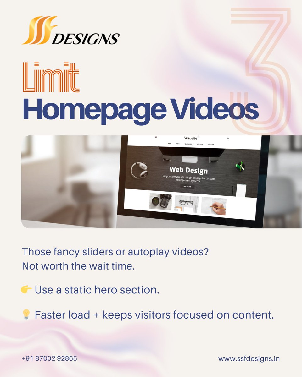 SSFDesignsX's tweet photo. Is your website costing you clicks? Slow load times kill SEO and conversions. At SSF Designs, we build lightning-fast, high-performance websites that keep users engaged and rankings high. Speed matters. 
#WebsiteSpeed #SEO #WebDev #FastWebsite #UX #SSFDesigns https://t.co/t9XCl8fTBY